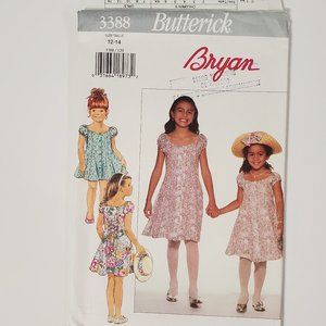 Vintage Butterick 3388 Pattern girls dresses - sewing pattern